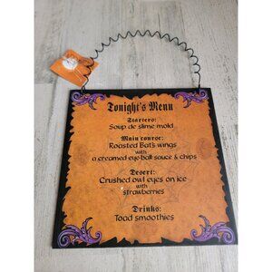 Halloween tonight's menu gross witch food potion sign
